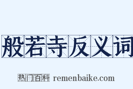 般若寺反义词是什么意思的图片